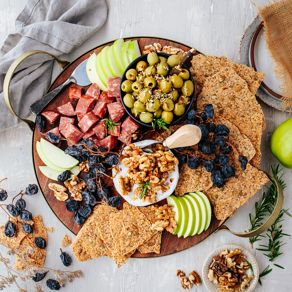 Grazing Plate with Brie & Honey Walnuts