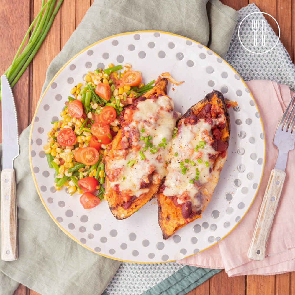 Campfire Stuffed Potatoes with Bacon