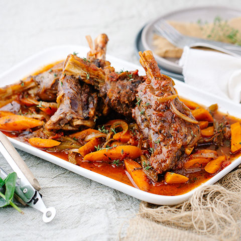 Slow Cooked Lamb Shanks