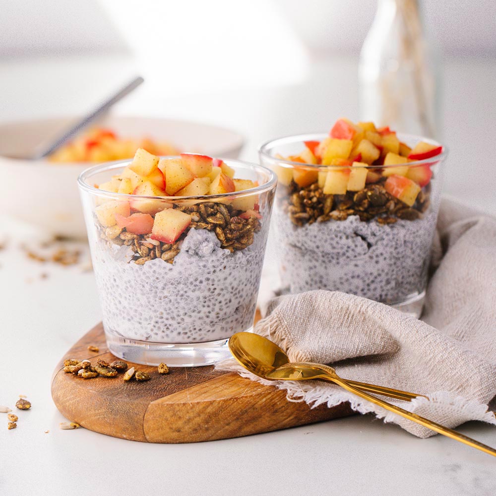 Apple & Maple Cinnamon Chia Puddings