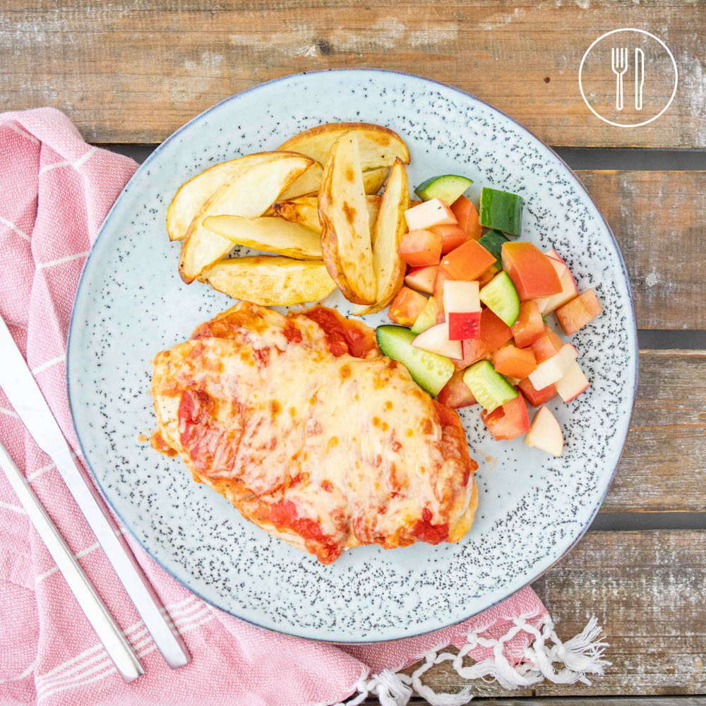Baked Fish Parmigiana with Fresh Salsa